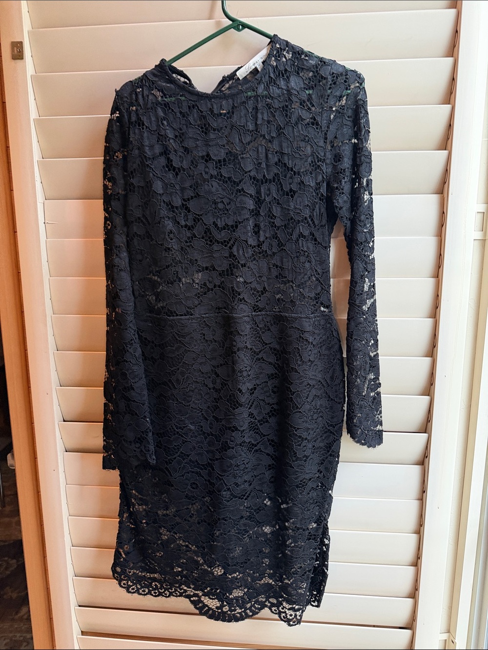 Lovers + Friends Black Lace Long Sleeve Dress